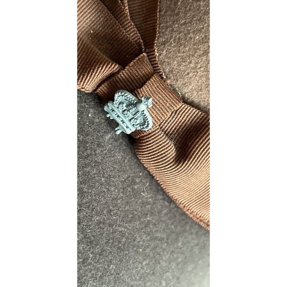 Christys Crown Collection Fedora Wide Brim Brown Wool Floppy Hat W/ Ribbon Accen - Picture 8 of 9